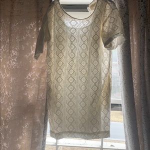 White dress with slip under